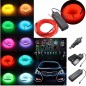 Kit fir luminos El Wire 3.2 mm, lungime 5 m, invertor portabil cu baterii Kit fir luminos El Wire 3.2 mm, lungime 5 m, invertor portabil cu baterii