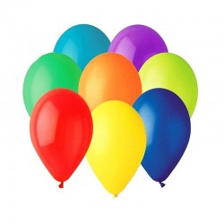 Set 100 baloane party, din latex, forma ovala 23 cm, multiple culori