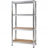 Raft metalic pentru depozitare, structura 4 nivele, sarcina per raft 175 kg, 150x75x30 cm