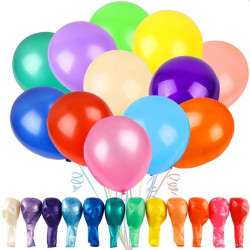 Set 50 baloane multicolor, diametru 30 cm, forma ovala