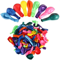 Set 50 baloane multicolor, diametru 30 cm, forma ovala