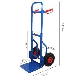 Liza pentru transport, sarcina maxima 80 kg, inaltime ajustabila, 79-114 cm, cadru otel