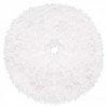 Covor rotund pentru bradul de Craciun, imitatie blana, diametru 90 cm, alb