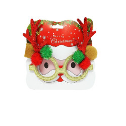 Ochelari Craciun, model coarne de ren, design amuzant, 17 x 12 cm, multicolor