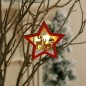 Decoratiune luminoasa de Craciun, glob luminos pentru decor, 9 x 11 cm, lemn