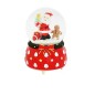Glob muzical cu Mos Craciun, decoratiune Craciun, 15 x 11 cm, plastic si sticla