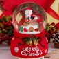 Glob decorativ cu Mos Craciun, muzica, lumini si zapada, inaltime 12 cm
