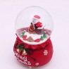 Glob decorativ cu Mos Craciun, muzica, lumini si zapada, inaltime 12 cm