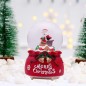 Glob decorativ cu Mos Craciun, muzica, lumini si zapada, inaltime 12 cm