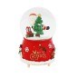 Glob decorativ de Craciun, efecte sonore, 11 x 15 cm, plastic si sticla