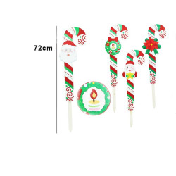 Acadea topper, decor Craciun, inaltime 72 cm, lemn, multicolor