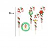 Acadea topper, decor Craciun, inaltime 72 cm, lemn, multicolor