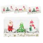 Set 3 lumanari decorative de Craciun, 6 cm, ambalare cutie, diverse modele Set 3 lumanari decorative de Craciun, 6 cm, ambalare cutie, diverse modele