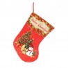 Soseta decorativa pentru Craciun, imprimeu Merry Christmas, 24 x 46 cm