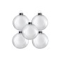 Globuri personalizabile transparente, acril incasabil si dopuri metalice, 8 cm, set 5 bucati Globuri personalizabile transparente, acril incasabil si dopuri metalice, 8 cm, set 5 bucati