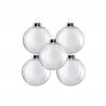 Globuri personalizabile transparente, acril incasabil si dopuri metalice, 8 cm, set 5 bucati