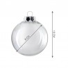 Globuri personalizabile transparente, acril incasabil si dopuri metalice, 8 cm, set 5 bucati