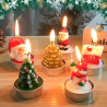 Set 4 lumanari decorative de Craciun, ambalare cutie, diverse modele