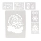Set sabloane pentru spay-ul cu zapada, 6 bucati tematica Craciun, reutilizabile, 36x25 cm