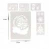 Set sabloane pentru spay-ul cu zapada, 6 bucati tematica Craciun, reutilizabile, 36x25 cm