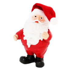 Figurina decorativa Mos Craciun, inaltime 15 cm, rasina si plastic