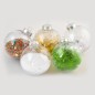 Globuri personalizabile transparente, acril incasabil si dopuri metalice, 8 cm, set 5 bucati Globuri personalizabile transparente, acril incasabil si dopuri metalice, 8 cm, set 5 bucati