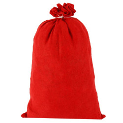 Sac Mos Craciun, 50 x 70 cm, inchidere cu snur, textil, diverse imprimeuri