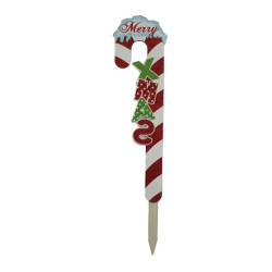 Decoratiune topper Craciun, Acadea Merry Christmas, 69 cm, suport lemn