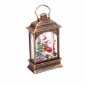 Decoratiune Craciun, felinar cu LED, inaltime 12.5 cm, alimentare baterii