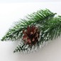 Brad artificial de Craciun, pine snow Luxury, conuri si varfuri inzapezite, aspect nins, inaltime 220 cm