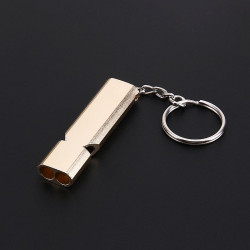 Fluier semnalizator, tip breloc, 120 decibeli, aliaj de aluminiu