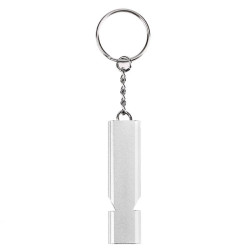Fluier semnalizator, tip breloc, 120 decibeli, aliaj de aluminiu