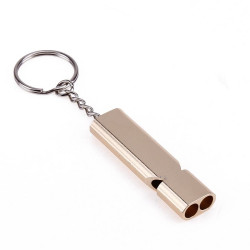 Fluier semnalizator, tip breloc, 120 decibeli, aliaj de aluminiu