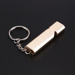 Fluier semnalizator, tip breloc, 120 decibeli, aliaj de aluminiu