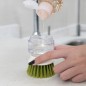 Perie de vase cu dozator detergent, suport depozitare, utilizare universala, forma ergonomica Perie de vase cu dozator detergent, suport depozitare, utilizare universala, forma ergonomica