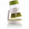 Perie de vase cu dozator detergent, suport depozitare, utilizare universala, forma ergonomica