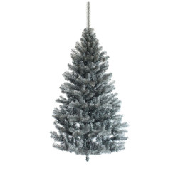 Brad artificial de Craciun argintiu, Imperial Grey, inaltime 220 cm, suport inclus