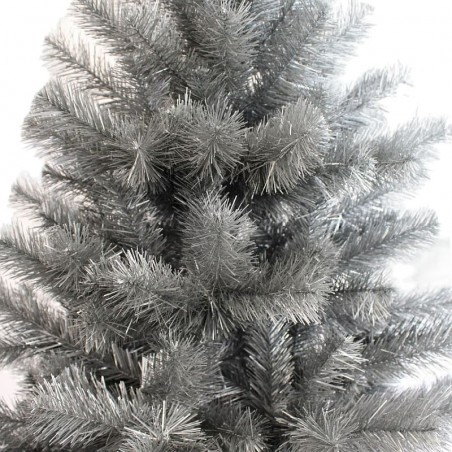 Brad artificial Imperial Grey argintiu, decor Craciun, inaltime 180 cm, aspect natural