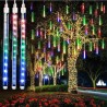 Instalatie 8 turturi meteori, 288 LED-uri multicolore, tuburi 45 cm, decor Craciun interior/exterior, lungime 4.5 m