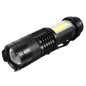 Lanterna LED SMD si COB, 400 mAh, reincarcabile, zoom, 3 moduri iluminare Lanterna LED SMD si COB, 400 mAh, reincarcabile, zoom, 3 moduri iluminare