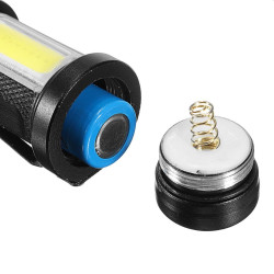 Lanterna LED SMD si COB, 400 mAh, reincarcabile, zoom, 3 moduri iluminare