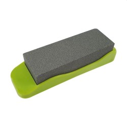 Piatra de ascutit cutitele, suport din plastic, 15 cm, diverse culori
