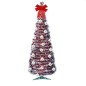 Brad artificial, tip top-up, decoratiuni si luminite, 180 cm, argintiu si rosu Brad artificial, tip top-up, decoratiuni si luminite, 180 cm, argintiu si rosu