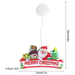 Decoratiune luminoasa geam, Merry Christmas, ventuza aplicare, LED alb cald, multicolor