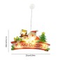 Decoratiune luminoasa geam, Merry Christmas, ventuza aplicare, LED alb cald, multicolor