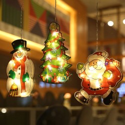Figurina Brad Craciun, LED-uri alb cald, decor fereastra/vitrina, baterii, IP20