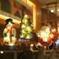 Figurina Brad Craciun, LED-uri alb cald, decor fereastra/vitrina, baterii, IP20