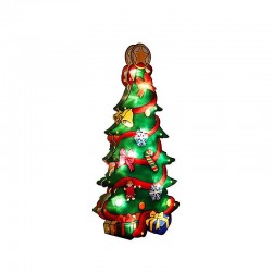 Figurina Brad Craciun, LED-uri alb cald, decor fereastra/vitrina, baterii, IP20