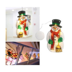 Figurina Om de zapada, decor fereastra, lumina LED alb cald, ventuza, IP20