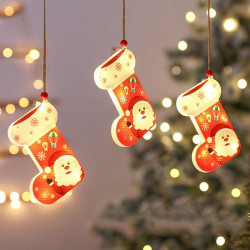 Decoratiune luminoasa LED, cizma Mos Craciun, alb cald, 11.5 cm, IP20